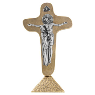 20399OV Crucifixo da Unidade Ouro Velho 25cm